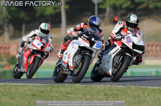 2009-09-27 Imola 1068 Acque minerali - Supersport - Warm Up - Eugene Laverty - Honda CBR600RR